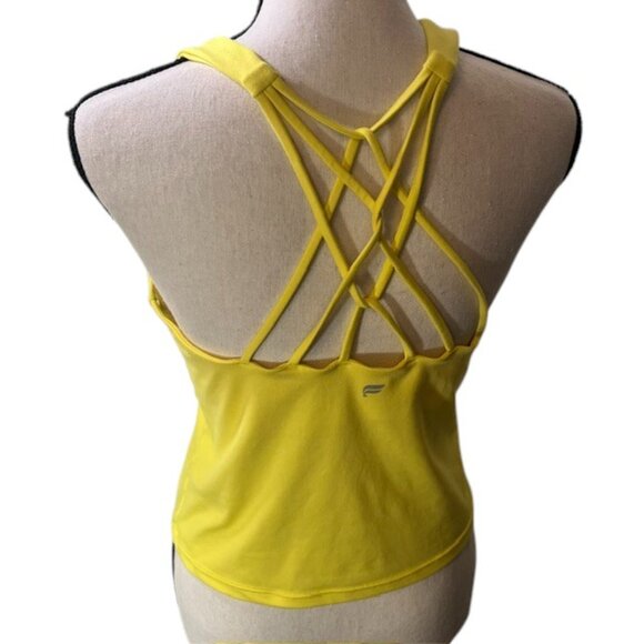 Fabletics Yellow Strappy Tank with Built in Bra- Size M - Picture 3 of 12